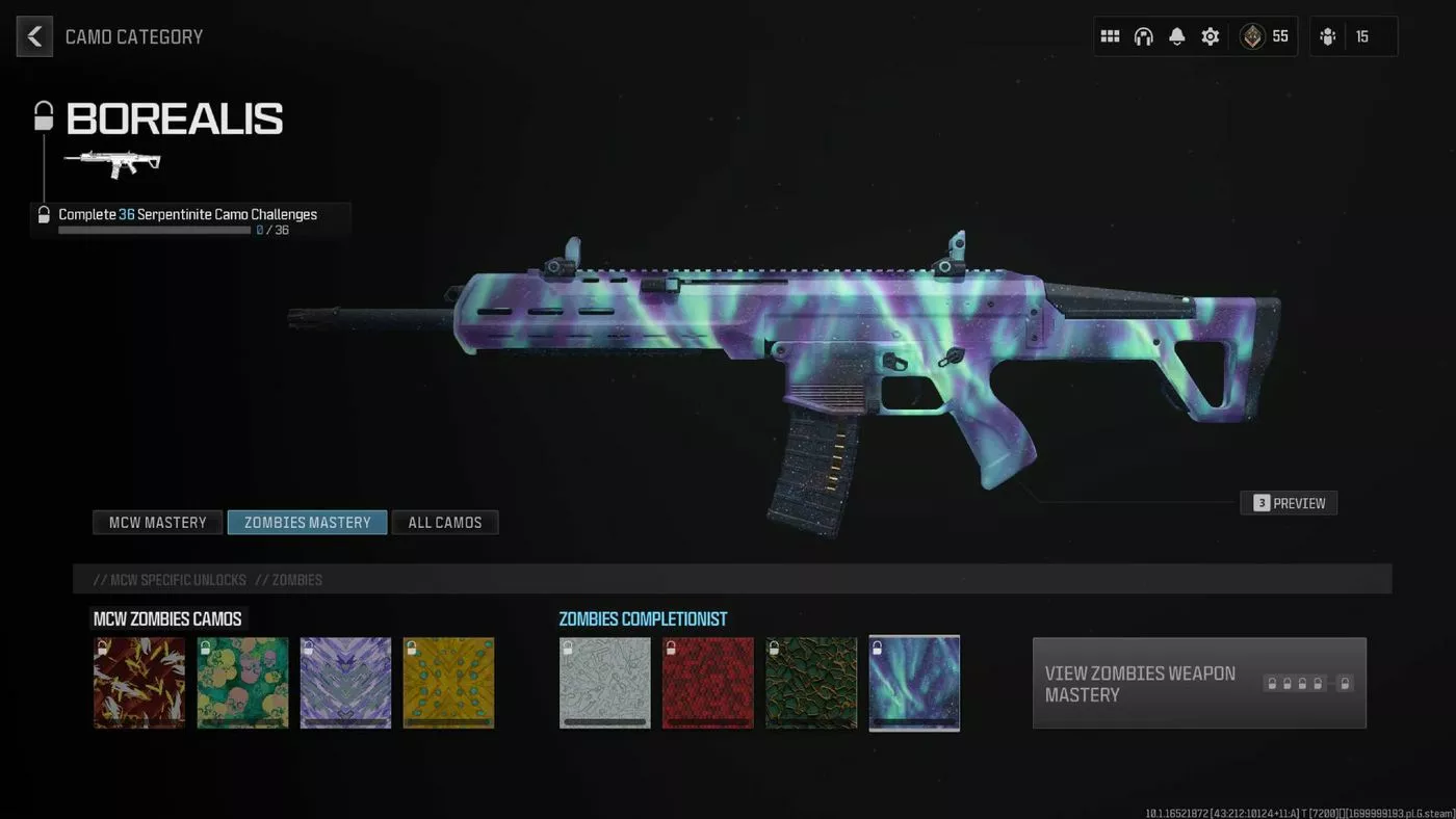 MW3 Zombies Assault Rifle Camo Challenges